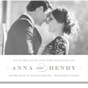 "Field" - Save the Dates in Umber by Megan Davis - Detail
