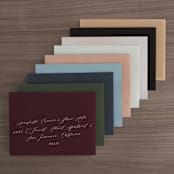 "Field" - Save the Dates in Umber by Megan Davis - Colored Envelopes Available