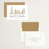 "Chicago Skyline" - Save the Dates in Gold Coast by Abby Munn - Assembled