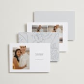 "French Love Story" - Save the Dates in Crystal by Design Lotus - Back of Card Options
