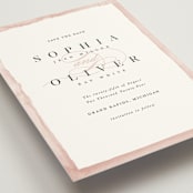 "First Love" - Save the Dates in Blush by Pixel and Hank - Detail