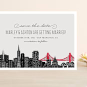 "Big City - San Francisco" - Save the Dates in Light Taupe by Hooray Creative - Front