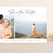 "Minimal Duo" - Save the Dates in Obsidian by Heather Cairl - Front