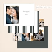 "Minimal Duo" - Save the Dates in Obsidian by Heather Cairl - Back of Card Options