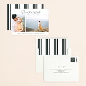 "Minimal Duo" - Save the Dates in Obsidian by Heather Cairl - Assembled