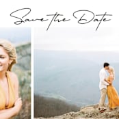 "Minimal Duo" - Save the Dates in Obsidian by Heather Cairl - Detail
