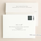 "Minimal Duo" - Save the Dates in Obsidian by Heather Cairl - FREE Recipient Addressing