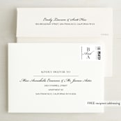 "Stacked Names" - Save the Dates in Snow by Megan Cash - FREE Recipient Addressing