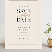 "Ivory Details" - Save the Dates in Smoke by Jennifer Wick - Front