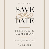 "Ivory Details" - Save the Dates in Smoke by Jennifer Wick - Detail