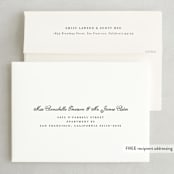 "Ivory Details" - Save the Dates in Smoke by Jennifer Wick - FREE Recipient Addressing
