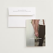 "Just Love" - Save the Dates in Cotton by Kasia Labocki - Save the Date with Envelope