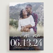 "Geo Lovely" - Save the Dates in Onyx by heythird - Front