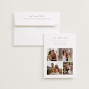 "Lovely Date" - Save the Dates in Linen by Carolyn MacLaren - Save the Date with Envelope