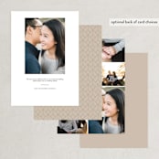 "Modeco" - Save the Dates in Mink by Jennifer Lew - Back of Card Options