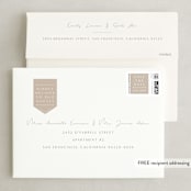 "Modeco" - Save the Dates in Mink by Jennifer Lew - FREE Recipient Addressing