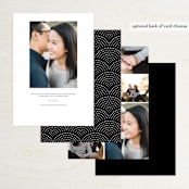 "Chic Monogram" - Save the Dates in Noir by Hooray Creative - Back of Card Options