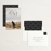 "Chic Monogram" - Save the Dates in Noir by Hooray Creative - Assembled