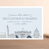 "Big City - Washington DC" - Save the Dates in Pale Blue by Hooray Creative - Front