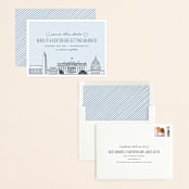 "Big City - Washington DC" - Save the Dates in Pale Blue by Hooray Creative - Assembled