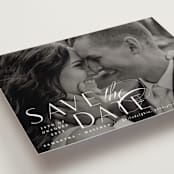 "Swoop" - Save the Dates in Pearl by Everett Paper Goods - Detail