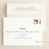 "Two Become One" - Save the Dates in Wedding Dress by Hooray Creative - FREE Recipient Addressing