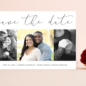 "Etched in love" - Save the Dates in Cloud by Stacey Meacham - Front