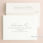 "Etched in love" - Save the Dates in Cloud by Stacey Meacham - FREE Recipient Addressing