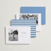 "Modern Border" - Save the Dates in Sky by Jackie Crawford - Back of Card Options