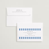 "Modern Border" - Save the Dates in Sky by Jackie Crawford - FREE Recipient Addressing