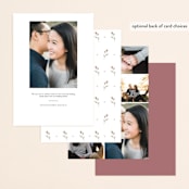 "Lovely Bloom" - Save the Dates in Rust by Cole Dawn Peachey - Back of Card Options