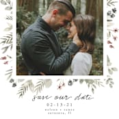 "Lovely Bloom" - Save the Dates in Rust by Cole Dawn Peachey - Detail