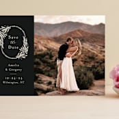 "Heirloom Wreath" - Save the Dates in Ink by Laura Hankins - Front