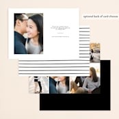 "Brushed" - Save the Dates in Pearl by Amy Payne - Back of Card Options
