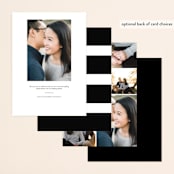"Modern Mood" - Save the Dates in Snow by Susan Brown - Back of Card Options