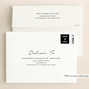 "Modern Mood" - Save the Dates in Snow by Susan Brown - FREE Recipient Addressing