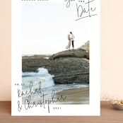 "hand-written" - Save the Dates in Ebony by Lindsay Stetson Thompson - Front