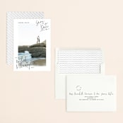"hand-written" - Save the Dates in Ebony by Lindsay Stetson Thompson - Assembled