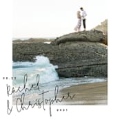 "hand-written" - Save the Dates in Ebony by Lindsay Stetson Thompson - Detail