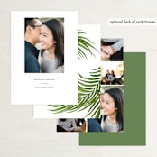 "Resort" - Save the Dates in Leaf by Elly - Back of Card Options