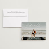"Hitched" - Save the Dates in Snow by That Girl Press - Save the Date with Envelope