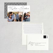 "Scripted Names" - Save the Dates in Ivory by Susan Asbill - Assembled