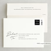 "Scripted Names" - Save the Dates in Ivory by Susan Asbill - FREE Recipient Addressing