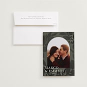 "Shade Garden" - Save the Dates in Moss by Laura Hankins - Save the Date with Envelope