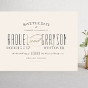 "Hyde Park" - Save the Dates in Soft Ivory by Meagan Christensen - Front