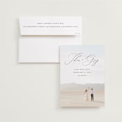 "Enchantment" - Save the Dates in Graphite by Snow and Ivy - Save the Date with Envelope