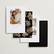 "modern classic" - Save the Dates in Noir by Corinne Malesic - Back of Card Options