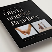 "modern classic" - Save the Dates in Noir by Corinne Malesic - Detail