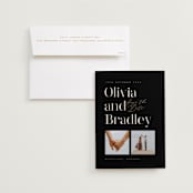 "modern classic" - Save the Dates in Noir by Corinne Malesic - Save the Date with Envelope