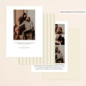 "Stache + Kiss" - Save the Dates in Crème by Penelope Poppy - Back of Card Options
